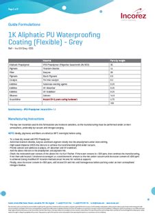 incozol lv|1k pu roof coating formulation.